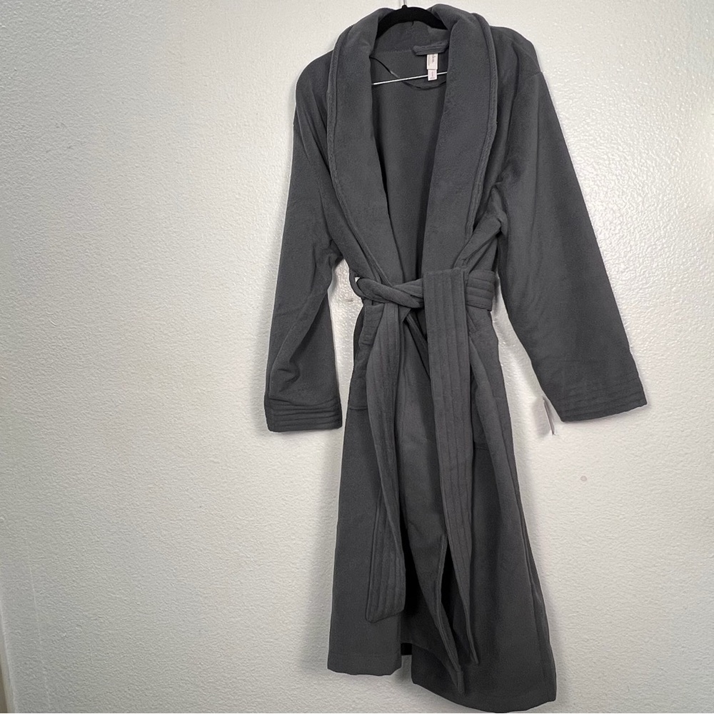 Auden Women's Gray Terry Robe 100%
Recycled Polyester Belted Size XL/XXL